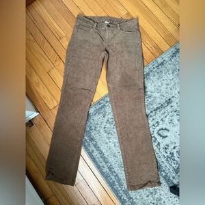 J. Crew Women's corduroy Straight Leg Jeans in Brown